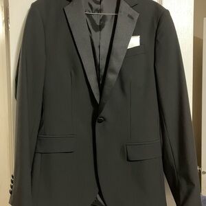 jf j.ferrar Black Tuxedo Slim Fit Notched Lapel